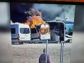 Ночью в Огре сгорели три автобуса: с чего бы это?