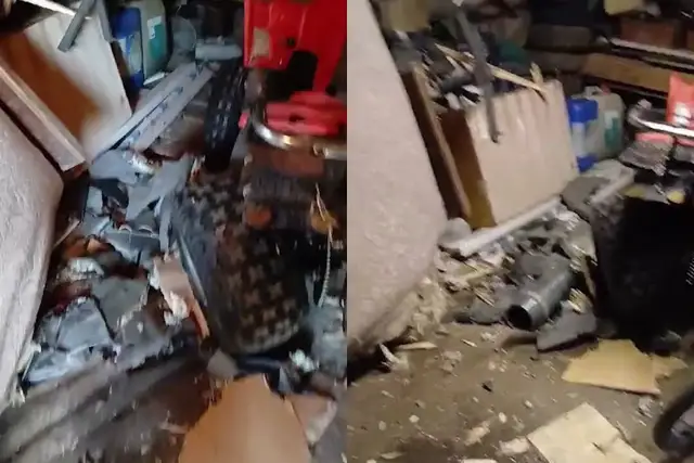 «А если бы попало в дом?» Снаряд пробил стену и разнес гараж. Подробности промаха на полигоне в Адажи