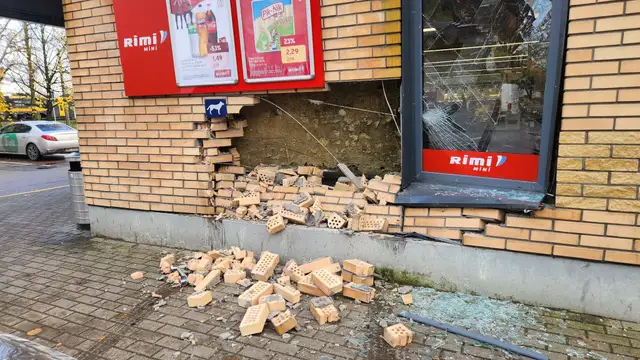 «Раньше были крепче!» Водитель разнес стену магазина в Кенгарагсе (ФОТО)