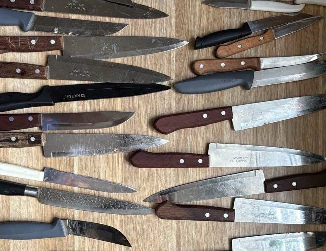 Изъяли 31 нож: Домбрава отчитался о рейдах полиции в центрах для мигрантов