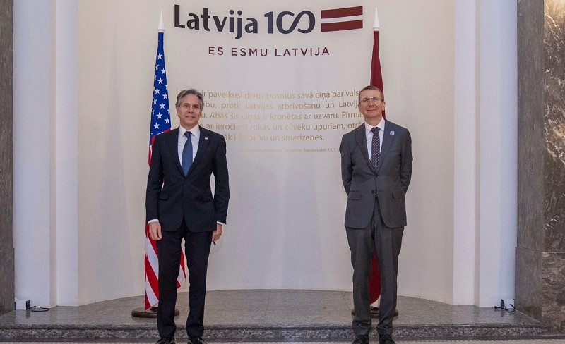 Ринкевич и госсекретарь США Блинкен обсудили угрозы для Латвии и НАТО